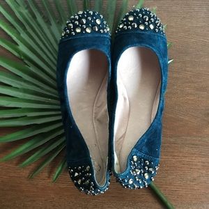 Vince Camuto Evella Studded Suede Flat